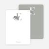 E Elephant Monogram Stationery - Silver