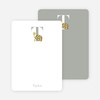 Alphabet Animals T Turtle Monogram Stationery - Chocolate