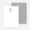 Alphabet Animals U Unicorn Monogram Stationery - Baby Blue