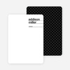 Linear Name Cards Personal Stationery - Black