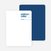 Linear Name Cards Personal Stationery - Cobalt