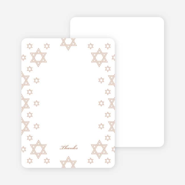 Notecards for the ‘Star of David Border’ cards. - Honey
