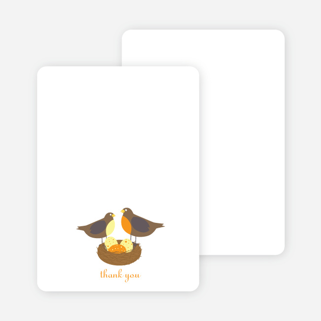 Stationery: ‘Nesting Robins’ cards. - Papaya