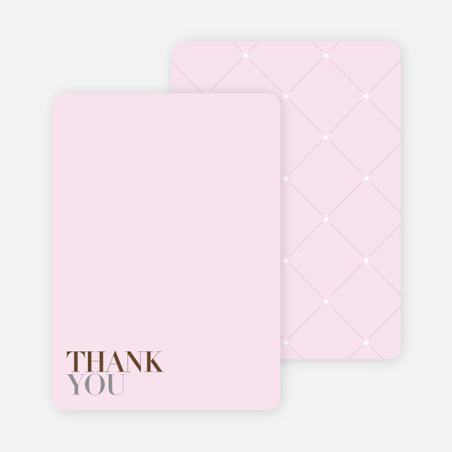 Thank You Card for Celebrate Good Times Invitation - Blush