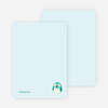 Thank You Card for Owl Baby Shower Invitation - Teal