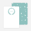 Wreath Personalized Stationery - Blue