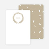 Wreath Personalized Stationery - Brown