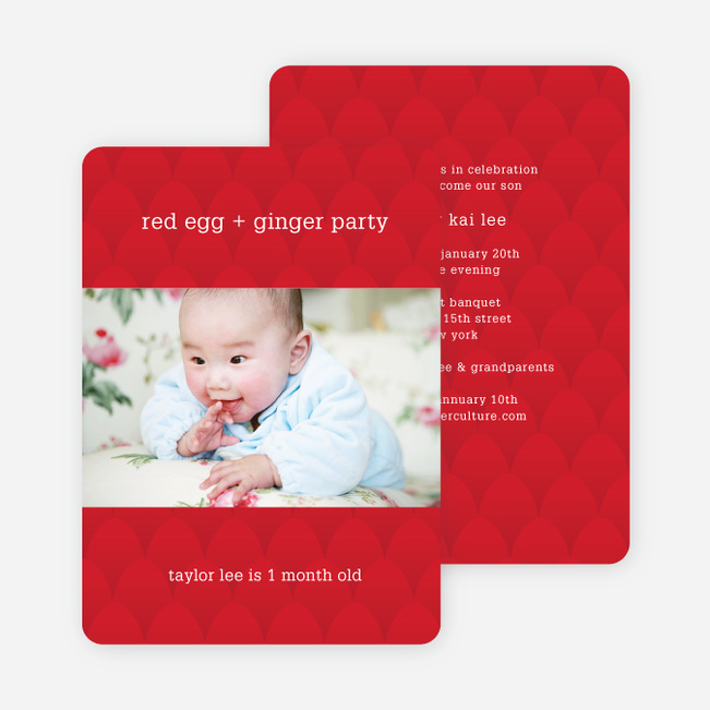 Lucky Red Egg Invitations - Red