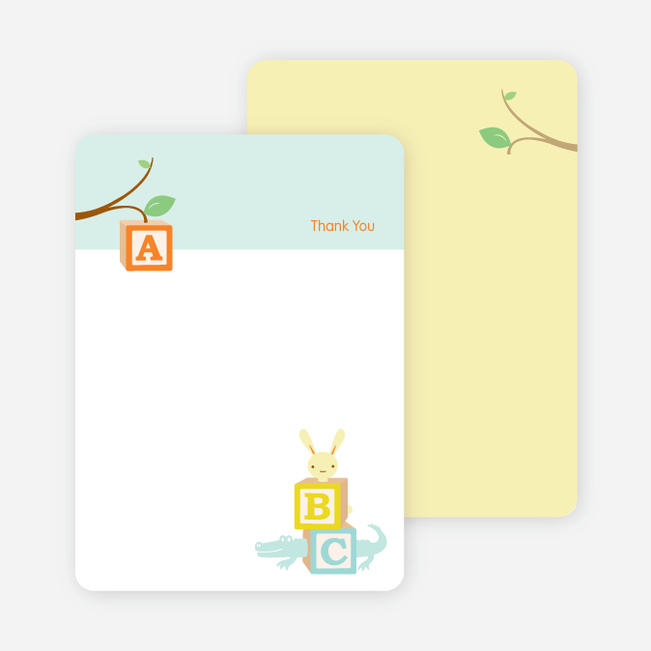 Note Cards: ‘ABC Blocks’ cards. - Glacier