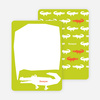 Personal Stationery for Later Alligator Modern Birthday Invitation - Chartreuse