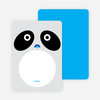 Personal Stationery for Panda Birthday Invitation - Light Silver