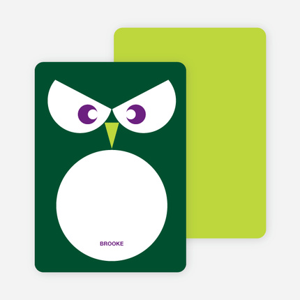 Owl Face - Forest Green