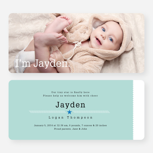 a star is born birth announcement paper culture birth announcment