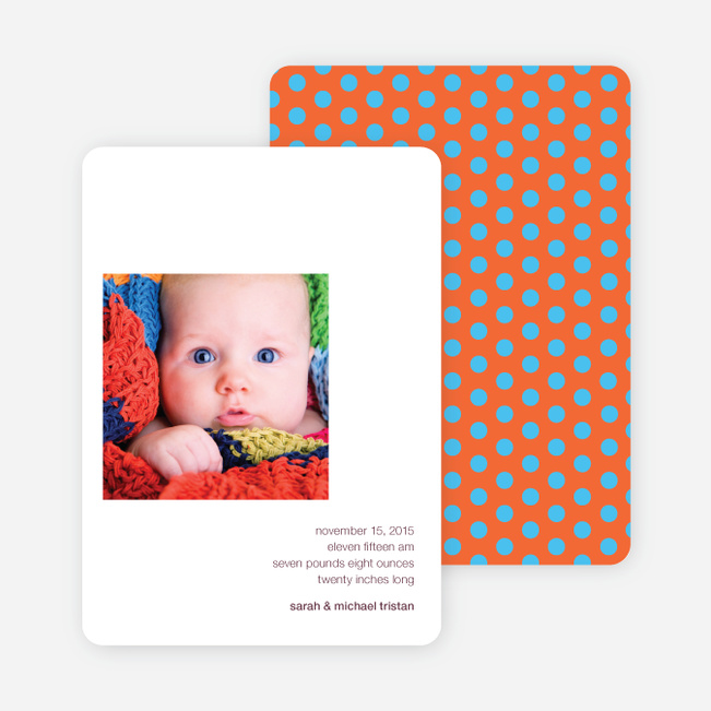 Colorful Circles Baby Announcement - Multi