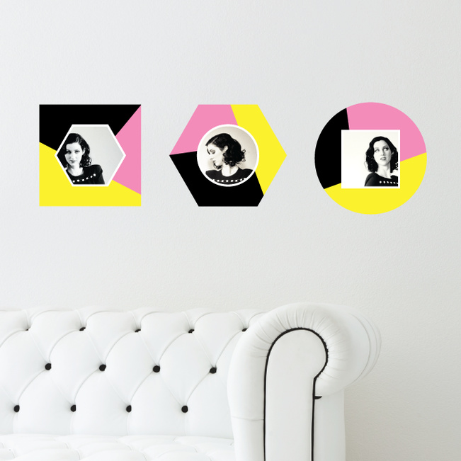 Geometric Color Block Photo Wall Decals Paper Culture