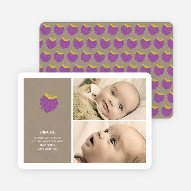 Grape Greatness Birth Announcements - Grape