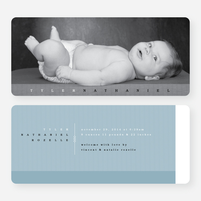 Modern Studio Birth Announcements - Black