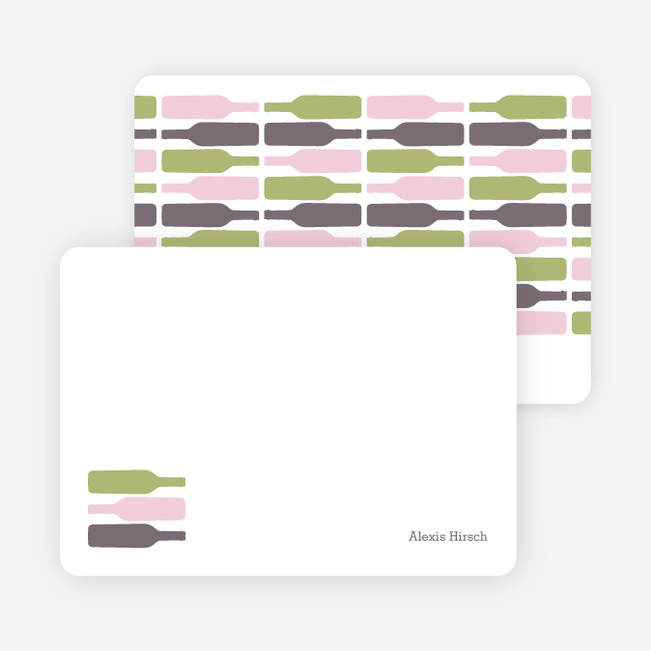 Personal Stationery for Fine Wine Party Invitation - Pistachio