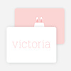 Rabbit Stripe Stationery and Note Cards - Carnation
