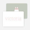 Rabbit Stripe Stationery and Note Cards - Cotton Candy