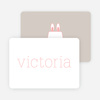 Rabbit Stripe Stationery and Note Cards - Cotton Candy