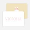 Rabbit Stripe Stationery and Note Cards - Cotton Candy
