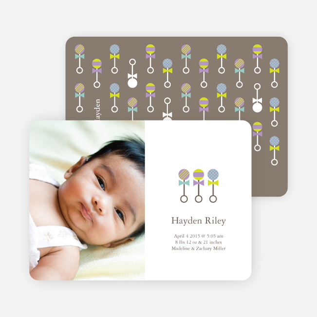 Share Rattle and Roll Birth Announcements - Jasmine