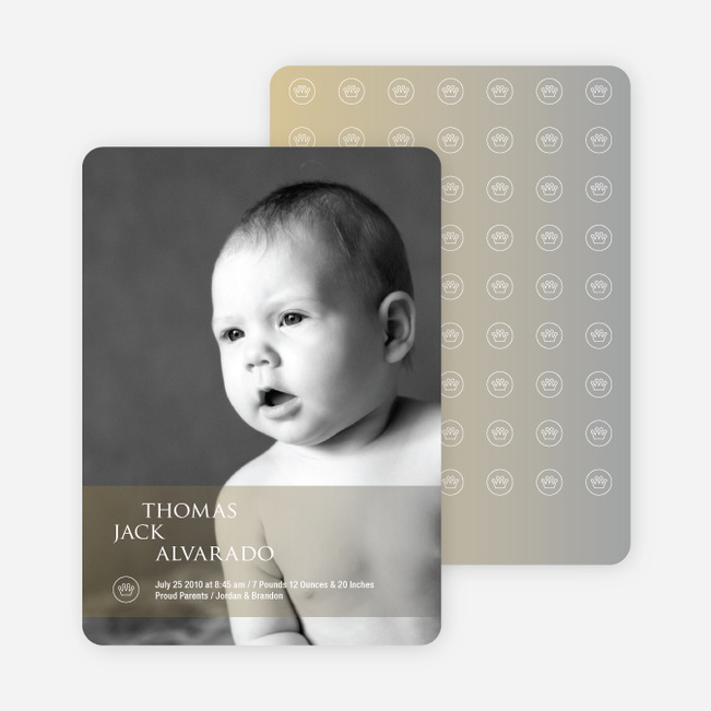 Studio Series Photo Birth Announcements - Light Brown