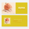 Color Block Baby Announcements - Yellow