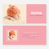 Color Block Baby Announcements - Pink