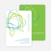 Abstract Moving Announcement Card - Lime Green