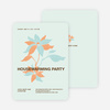 Flower Themed Housewarming Party Invitations - Persimmon