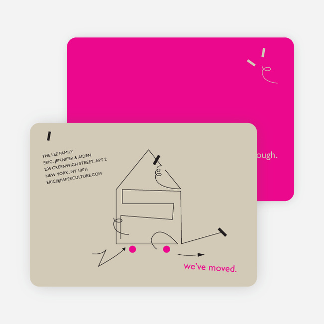 Line Art Moving Card - Concrete