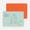 Line Art Moving Card - Sea Foam Blue