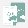 Modern Furniture Change of Address Card - Greenish Grey
