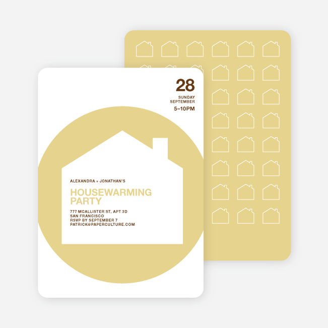 Spiral House Moving Cards - Golden Yellow