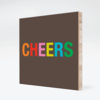 Cheers Bamboo Wall Art - Tomato Red