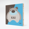 Cuddly Bear Modern Bamboo Art - Blueberry Bear