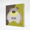 Cuddly Bear Modern Bamboo Art - Split Pea Soup