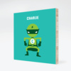 Customizable Super Hero Bamboo Wall Art - Teal