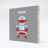 Customizable Super Hero Bamboo Wall Art - Silver