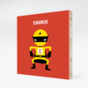 Customizable Super Hero Bamboo Wall Art - Saffron