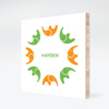 Elephant Kaleidoscope Bamboo Wall Art - Paper Culture Green