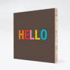 Hello Bamboo Wall Art - Tangerine