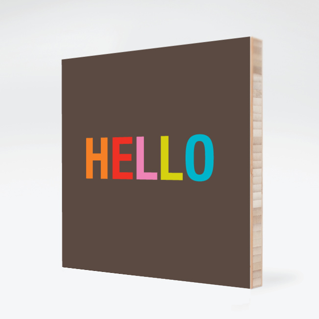 Hello Bamboo Wall Art - Tangerine