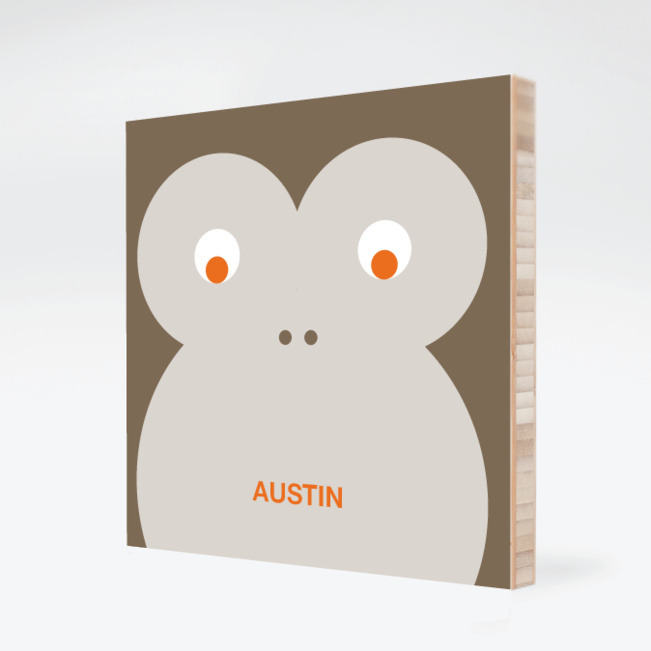 Monkey Face Modern Wall Art - Mocha