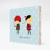 Naughty or Nice Bamboo Wall Décor - Glacier