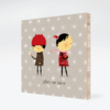 Naughty or Nice Bamboo Wall Décor - Ash