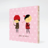Naughty or Nice Bamboo Wall Décor - Cotton Candy