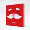 Santa Face Modern Wall Art - Fire Engine Red